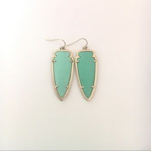 Kendra Scott Mint green arrow earrings